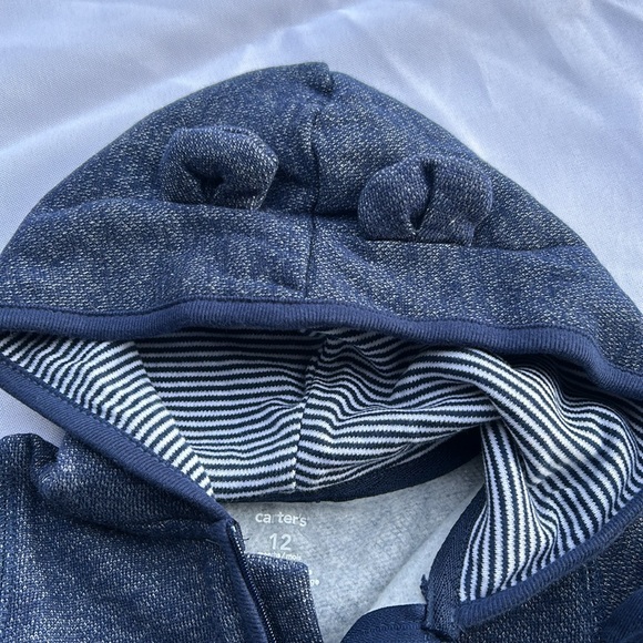 Carters Boys Onsie navy blue 12 M New with Tags - Picture 4 of 5